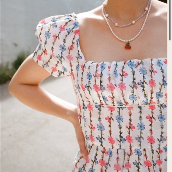 SOLD FOXIEDOX NWT Floral Printed Cottagecore Empire Waist Finola Dress - Picture 4 of 11